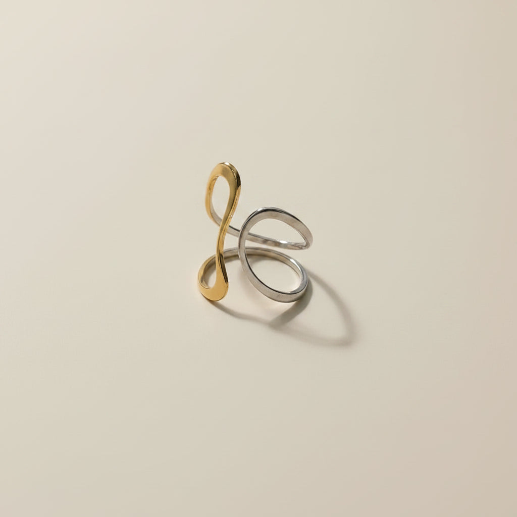 Ananta Dual Tone Infinity Ring