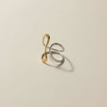 Ananta Dual Tone Infinity Ring is designed with 18kt gold pvd plated on 316L grade titanium steel.