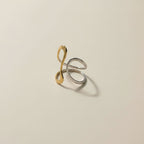 Ananta Dual Tone Infinity Ring is designed with 18kt gold pvd plated on 316L grade titanium steel.