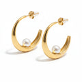 NIYANSA Pearl Hoop Earrings