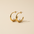 NIYANSA Pearl Hoop Earrings