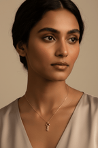 Our Key Charm crafted in 18kt gold plated on 316L grade titanium steel.