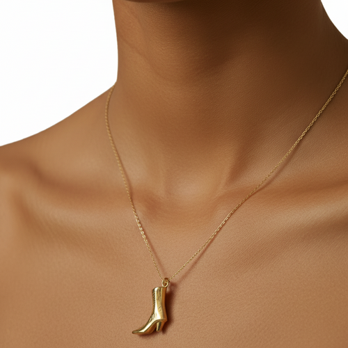 Boot Charm crafted in 18kt gold plated on 316L grade titanium steel.