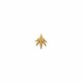 420 Leaf Pendant, crafted in 18kt gold plated on 316L grade titanium steel.