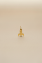 18kt Gold rocket ship coated on 316L grade stainless steel