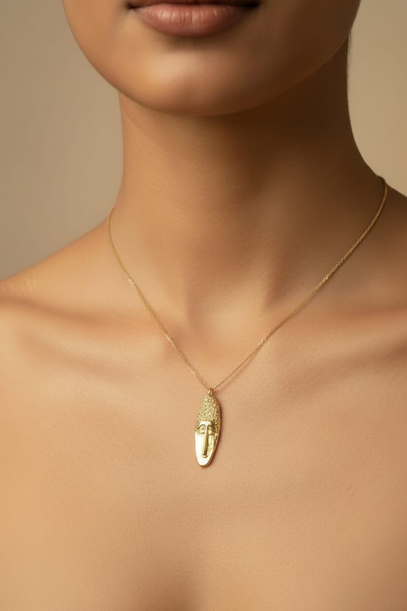 18kt PVD coated Gold Palm tree charm on 316L Stainless Steel