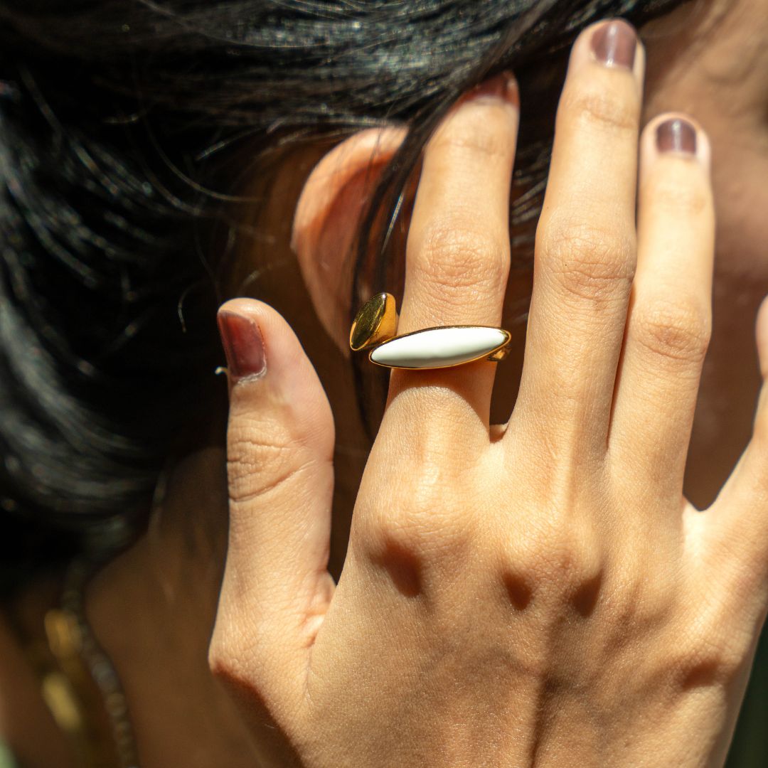 Ira Enamel Petal Ring