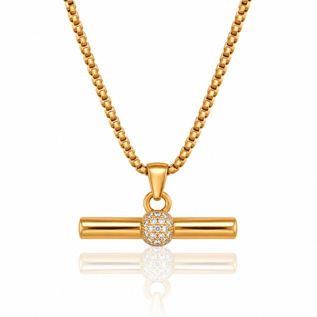 T-Bar CZ Necklace