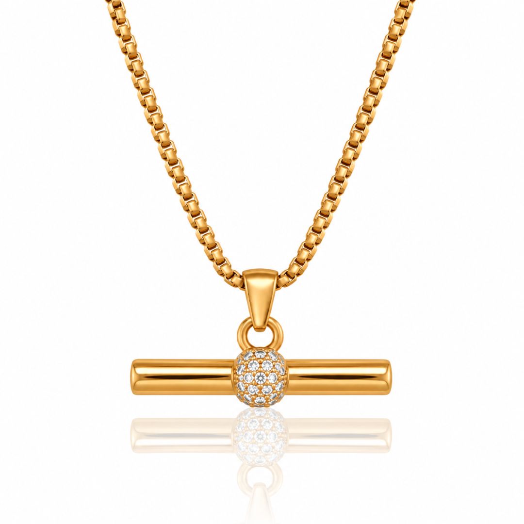 T-Bar CZ Necklace
