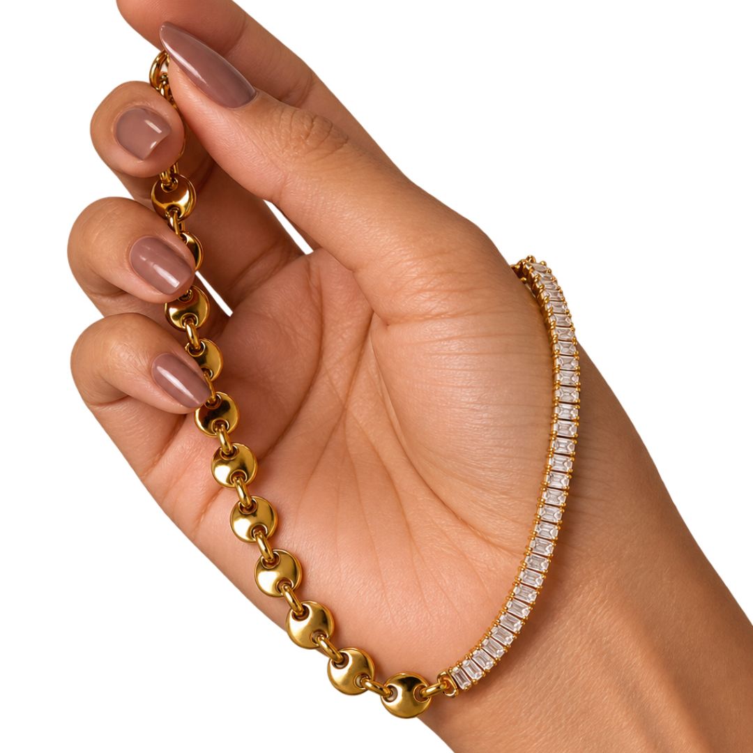 Nyx Dual Link CZ Necklace