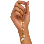 Ayla Pearl Drop Charm Necklace