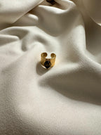 NIYANSA Tiger Eye Textured Adjustable Ring
