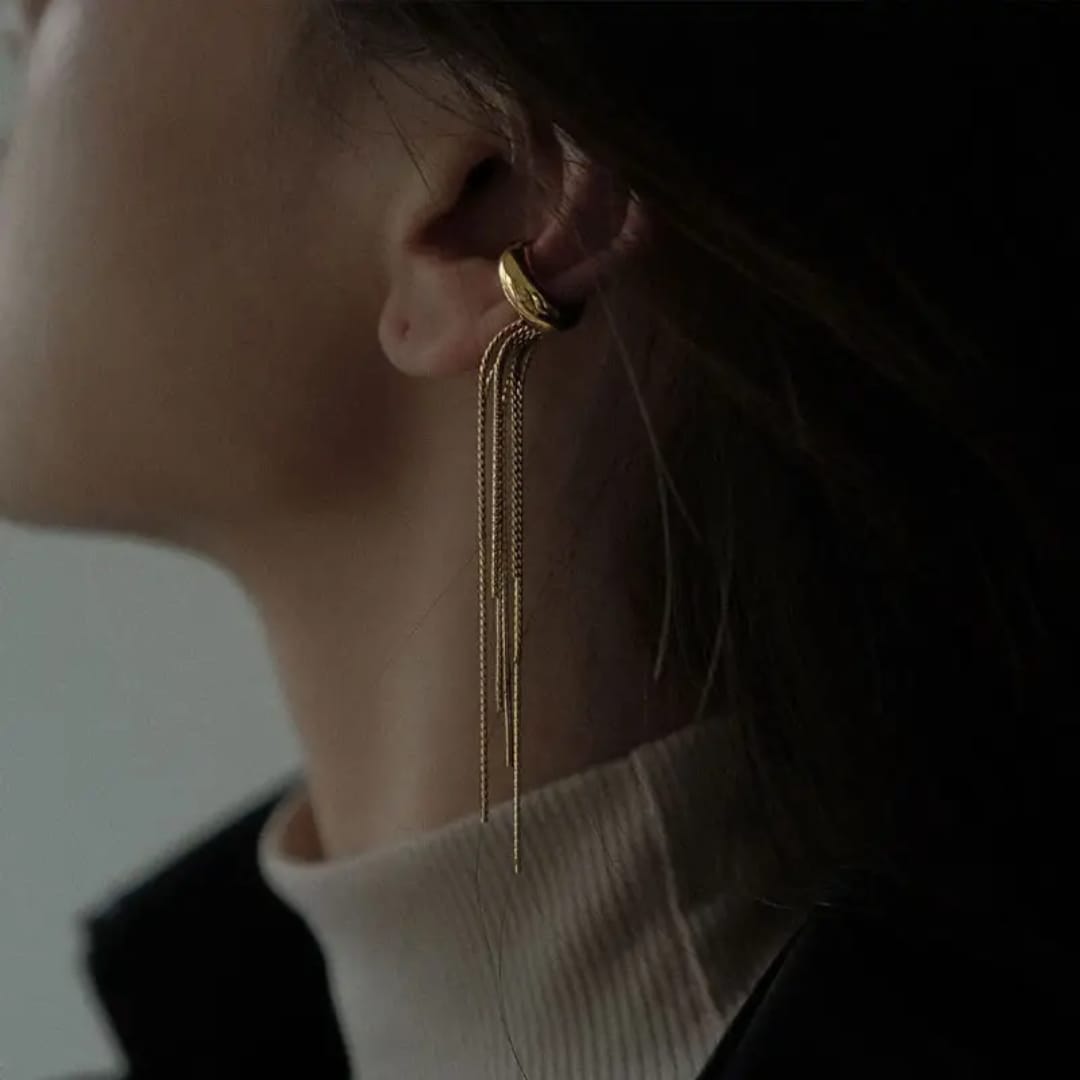Cascading Chain No Piercing Ear Cuff
