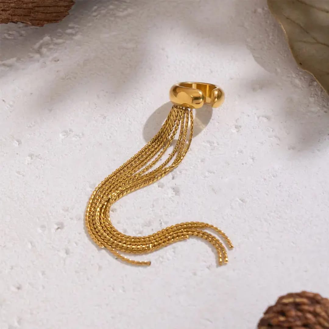 Cascading Chain No Piercing Ear Cuff