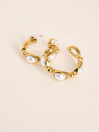 NIYANSA Pearl Hoop Earrings